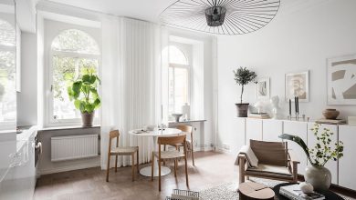 Фото - Красивая маленькая квартира с арочным окнами в Швеции (36 кв. м)
